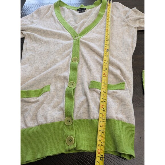 THEORY Cotton Cashmere Blend Cardigan Sweater Button V-neck Lightweight Medium - Picture 12 of 12